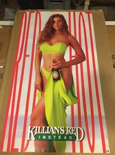 Vintage Killian's Red Instead Red Hot Poster 1991 Sexy Girl Bikini picture