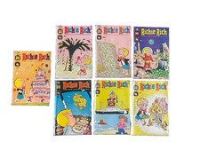 Richie Rich Comic Book Lot of 7 Vintage Harvey Comics Various Titles G-VG picture