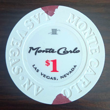 $1 Monte Carlo Casino Chip Las Vegas, NV 2012 Issue Casino Chip picture