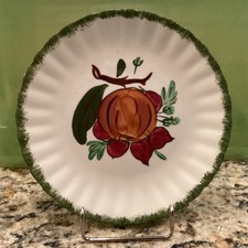 Blue Ridge Southern Potteries 8.5 in Salad Plate Peach Strawberries County Fair picture