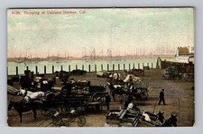 Oakland CA-California, Oakland Harbor Shipping, Postal Vintage c1908 Postcard picture