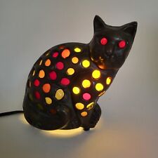 Vintage Cast Iron Cat Light/ Lamp Many Colors 8