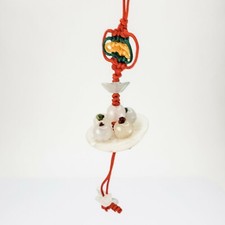 Handmade Chinese Charm Red Green Yellow Vintage Jade Stones picture