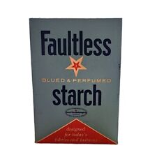 Vintage Faultless Blue & Perfumed Starch Unopened 12oz Box picture