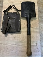 WW2 SWISS ARMY 🪖 shovel with genuine leather Sheath F.A.SCH. 1943 picture