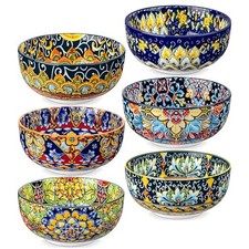 vancasso SIMI 28 oz Cereal Bowls Set of 6, Bohemian Ceramic Soup Bowls 28OZ picture