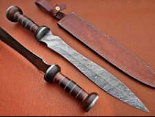 Beautiful handmade Historical Damascus steel blade, roman gladiolus sword picture