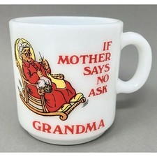 Vintage Milk Glass Mug