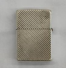 Vintage Zippo 2001 Sterling Silver Textured Front and Back Design Oil Lighter picture