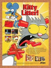 1994 The Itchy & Scratchy Game Genesis Original Advertisement / Retro Wall Art picture