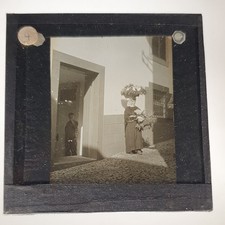 Vintage Magic Lantern  Glass Slide Collectable Rare Unique Historical Photo  picture