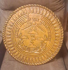 Navajo Tribe Great Seal Wall Plaqueauthentic Tribal Seal picture