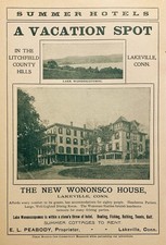 1904 AD.(N27)~THE NEW WONONSCO HOUSE HOTEL, LAKEVILLE, CONN. SUMMER COTTAGES picture