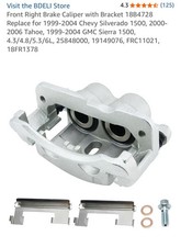 BDELI Front Right Brake Caliper with Bracket 18B4728 Replace for 1999-2004 Ch... picture