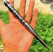 DAMASCUS STEEL Hunting Dagger Survival Boot KNIFE Full Tang Combat FISHING EDC picture