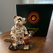 Boyds Bears & Friends Bearstone Boris Bearington Mummy Figurine LE 2001 picture