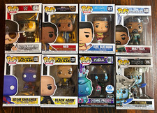 Funko Pop Vinyl Mixed Lot 8 Boxed Sgt. Slaughter Elvis Ned Black Adam Marvel DC picture