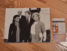 President Jimmy Carter HAND SIGNED White House PHOTO AS PRESIDENT with JSA LOA picture