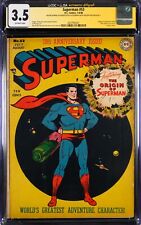 SUPERMAN #53 (1948) SIGNED WAYNE BORING 1/1? CGCxJSA 3.5 picture
