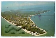 1984 Aerial View Of Tropical White Sands Of Sanibel Island Florida FL Postcard picture