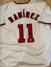 Jose Ramirez Signed Cleveland Guardians Baseball Jersey AUTO BAS Beckett Sz XL picture