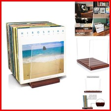 MÖNKE Vinyl Record Storage Mid-Century Style 60-70 LP Capacity - Brown picture
