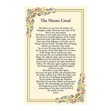 Florentine Framed Nicene Creed Prayer Gold Foil Devotional Ornate Holy Card picture