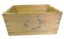 Antique Old H North Adams Mass Biscuit Wood Advertising Food Shipping Crate picture