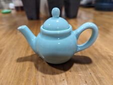Miniature Ceramic Baby Blue Teapot Kawaii Teapot 3