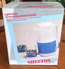 Shelton Designs 25 Piece Lighthouse Entertainment Set New Open Box 1988 picture