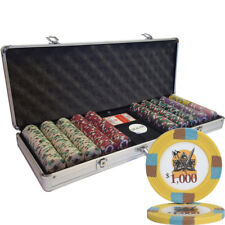 500 14G KNIGHTS CASINO TABLE CLAY POKER CHIPS SET - CHOOSE DENOMINATION picture
