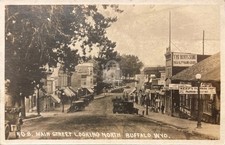 No 8 Main Street Looking North Buffalo WY Wyoming 1923 RPPC Photo Postcard COPY picture