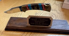 BUCK CUSTOM DAVID YELLOWHORSE 112 EAGLE KNIFE NEVER USED IN BOX TS picture