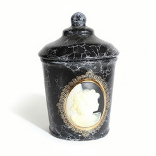 Cameo Porcelain Vanity Dish Vase Lid Jar Vintage Japan Gold Trim Fairycore  Boho picture