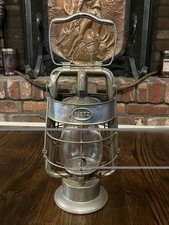 Antique Nickel Plated Brass DIETZ King Nickel Plated  Fire Dept. Lantern picture