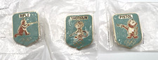 3 1988 Seoul Olympics Shooting Pins Sealed Hodori Tiger Shotgun Pistol Rifle NOS picture