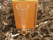 VEUVE CLICQUOT PONSARDIN CHAMPAGNE OUTDOOR TRENDY FLUTES ACRYLIC QTY. SIX  RARE picture