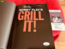 Food Network Chef Bobby Flay signed autographed Grill It hardcover cookbook JSA picture