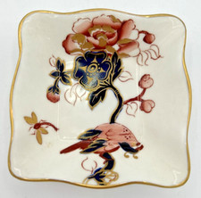 Vintage Coalport England Scalloped Trinket Dish Floral Gold Detail U220 picture