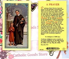 Saint Vincent with Prayer to St. Vincent - Laminated Holy Card picture