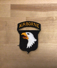 ORIGINAL WWIi 101st AIRBORNE DIVISION CUT EDGE TYPE 3 WHITE BACK PATCH picture