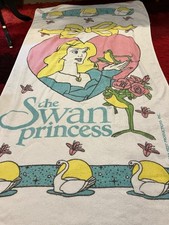 Vtg Swan Princess Beach Oversized Bath Towel 1994 picture