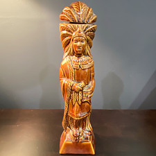 1968 Ezra Brooks Native American Chief whiskey decanter, made by Heritage China picture