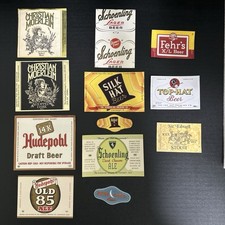 Schoenling Dark Cream Ale, Silk Hat, Hudepohl Old 85, Moon River 10 Beer labels picture