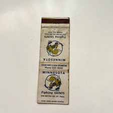 Minnesota Fighting Saints Hockey Schedule 1973-74 Vintage Matchbook Cover MB57-6 picture