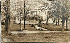 CLEVELAND OHIO 1909 RPPC Postcard Two-Story House w/ Shutters CUYAHOGA COUNTY G9 picture