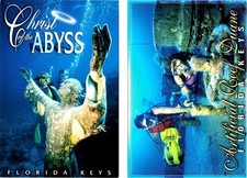 2~4X6 Postcards Key Largo, FL Florida SUBA DIVERS Christ Of Abyss & Reef Duane picture