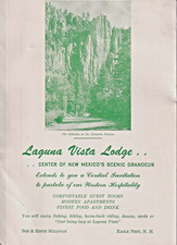 Postcard Eagle Nest NM Laguna Vista Lodge c.1950s Phone No. 6  Giant 9