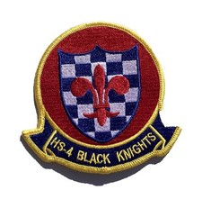 HS-4 Black Knights Squadron Patch, 4 in, Embroidered Insignia picture