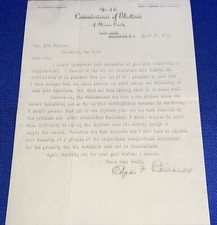 1910 Rochester NY Monroe County Signed Letterhead Commissioner Of Elections Old picture